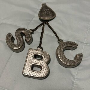 See by Chloe Leather KeyChain/Purse Charm in silver